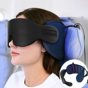 Sarisun Black and Blue Travel Sleep Mask